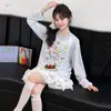 Ropa de Protección Solar a Rayas para Niñas 2026 Verano Nueva Linda Camiseta de Manga Larga Estampada para Niños de Edad Media y Mayores Ligera Camisa Protectora Solar