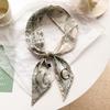 Bufanda de Seda de 26 Letras Banda para el Cabello para Mujer Super Hermosa Elegante Corea del Sur Decorativa Bufanda Pequeña Corbata Cinta para Bolsa Combinable
