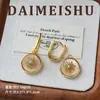 Pendientes de Plata de Ley S925 Estilo Retro Europeo y Americano Elegantes Exquisitos Geométricos de Turquesa Pendientes Versátiles de Lujo Ligero de Alta Gama para Mujer