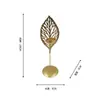 Copo de Vela em Ferro Forjado Folha Dourada Nórdico, Suporte de Vela Destacável Oco para Jantar à Luz de Velas, Ornamento de Decoração para Casa, Luxo Leve