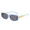 Gafas de Sol de Diseñador de Moda, Gafas Cuadradas Estilo Cadena de Moda Europea y Americana, Gafas de Sol Únicas de Pasarela