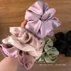 Goma para el pelo de satén estilo coreano, extragrande, nuevo modelo 2025, estilo perezoso con un toque de alta gama, accesorio morado para el pelo