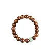 Explosiones en vivo seda dorada sándalo exquisitas cuentas de madera pulsera jade vidrio sándalo simple círculo único pulsera pequeña venta al por mayor