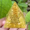 Variedad de Bolas de Cristal Natural Transfronterizas, Piedra Ojo de Tigre en Forma de Pirámide, Grava de Cristal, Adornos de Mesa Decorativos para el Hogar de Resina