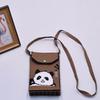 2024 Nova Fivela Magnética Celular Bolsa Panda Malha Celular Bolsa Ajuste de Ombro Bolsa Celular Bolsa Crossbody Bolsa Feminina