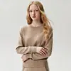 Nuevo Otoño 2026 100% Cachemir Puro Estilo Coreano Minimalista Suéter de Punto Versátil para Mujer Cuello Redondo