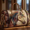 2026 Nova Série Animal Cavalo Transfronteiriça Bolsa de Viagem Acolchoada Portátil para Curta Distância Bolsa Multifuncional para Esportes Fitness