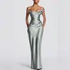 Transfronteiriço 2026 Europeu e Americano Primavera/Verão Novo Estilo Um Ombro Cetim Bodycon Vestido Ins Festa Férias Vestido Feminino