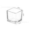 Maceta Hidropónica Personalizada Cuadrada de Vidrio Jarrón para Suculentas Transparente Contenedor para Planta Acuática Pothos Tanque para Tortugas Tanque Cuadrado
