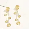 Brincos Femininos Europeus e Americanos Transfronteiriços Versáteis Martelados Geométricos Redondos com Franjas Tendência Personalidade Temperamento Brincos Femininos Atacado