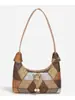 Bolsas de Puntada Transfronteriza de Color Contrastante para Mujer 2025 Nuevo Otoño Versátil Bolso de Hombro Cruzado Casual y Elegante Bolso de Axila