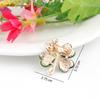 Broche de Trébol de Cuatro Hojas de Venta Caliente para Comercio Electrónico Transfronterizo de Aliexpress, Pin de Aleación de Resina Chapado en Oro, Accesorios para Boda al Por Mayor