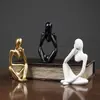 Figura de Pensador Calada Cuidadosamente Figura de Dropshipping Transfronterizo Resina Ecológica Escultura Calada
