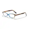 Gafas de Lluvia Transfronterizas Color Block Bohemio Bloqueadoras de Luz Azul para Mujer, Montura Ovalada Retro para Miopía, Modernas