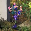 Luz de Flor de Azalea de Simulación LED Solar 21 Pétalos Luz Decorativa para Patio Jardín Luz Decorativa de Ambiente para Césped