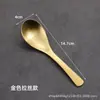 Colher de Aço Inoxidável 304 Colher de Restaurante Espessada Colher de Sopa Infantil Colher Dourada Criativa Utensílio de Mesa