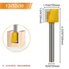 Cuchillo de Limpieza de Fondo Extendido de 12 Mangos con Hoja de Doble Filo Fresadora para Carpintería Fresadora de Agujeros para Cerradura de Puerta Fresadora de Ranurado de Limpieza de Fondo
