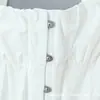 2026 Nueva Camisa Casual de Moda Vietnamita de Nicho Estilo Francés Elegante Cuello Cuadrado con Volantes Manga Larga
