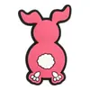 Nova Decoração Plana de Ovo de Páscoa Lembrança Acessórios DIY Coelho de Desenho Animado Patch de Borracha Macia PVC