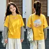 Camiseta de manga larga a rayas de algodón puro para niña, nuevo estilo primavera/otoño 2026, moderna y elegante, perfecta como capa base o top de principios de otoño