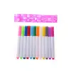 Tiza Líquida LED Fluorescente Pizarra Infantil Dibujo Pluma Borrable Base Agua 12 Colores Publicidad Graffiti Pizarra Luminosa Pluma