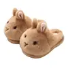 Bonitas pantuflas de algodón con forma de conejo, estilo mujer, para otoño e invierno, aptas para uso en interiores, antideslizantes, mullidas, cálidas y con diseño de caricatura; disponible al por mayor