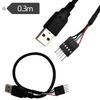 Pin USB de placa base a cable USB Cable USB a DuPont 2.54/1*5p Cable USB AM/cable de bafle DuPont