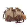 2025 Moda Coreana Textura de Moda Nuevo Otoño Simple Gran Capacidad Casual Cubo Hombro Cruzado Axila Bolso para Mujer