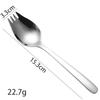 Cuchara y Tenedor de Acero Inoxidable Transfronterizos para Ensalada Tenedor y Cuchara Coreanos Creativos para Fideos Instantáneos Todo en Uno Multifuncional Cuchara de Postre con Mango Largo Tenedor de Frutas
