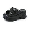 Pantuflas de Suela Gruesa para Mujer Ins Sandalias para Aumentar la Altura de Celebridad de Internet 2025 Nuevo Verano Estilo Hada Zapatos de Playa Pantuflas de Tacón Alto