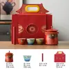 Juego de Té Cultural y Creativo de la Ciudad Prohibida - Una Caja de Regalo Práctica para Cumpleaños de Maestros, Año Nuevo, Jubilación o Inauguración de Casa