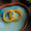 Pulsera de Jade Huanglong Natural, Pulsera de Jade Tipo Hielo, Color Jadeíta, Nueva Pulsera de Jade Amarillo Estilo Chino, Mayoreo