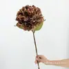 Retro Europeo Flor de Hortensia Grande Artificial Colores de Otoño Verano Infinito Adorno para el Hogar Sala de Estar Arreglo Floral de Boda Ramo Decoración Flor