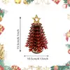 Jingyu Adorno de Árbol de Navidad de Copo de Nieve de Madera 3D Ensamblado Transfronterizo Decoración Creativa Navideña para Escritorio del Hogar