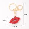 Llavero Creativo de Labios Transfronterizo Labios Rojo Fuego Sexy Llavero Colgante de Bolsa de Aleación Pequeños Artículos de Yiwu