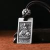 Collar con colgante de Buda de plata de ley 999 con doce guardianes del zodíaco de la marca Manshu Bodhisattva, conejo del zodíaco, para hombre y mujer