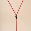 Colar de Corda com Barril Ajustável Fio para Joias DIY Feito à Mão Colar Trançado Cordão com Pingente de Etiqueta Simples Acessórios