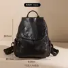Mochila de Couro Lavado Estilo Novo para Mulheres, Mochila de Couro Macio Lavado, Bolsa Feminina, Mochila de Viagem, Bolsa Casual Grande Capacidade para Faculdade Escola