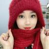 Nuevo gorro de terciopelo de ardilla tejido a mano de estilo occidental para otoño e invierno, para exteriores, resistente al frío y al viento, con bufanda y gorro de punto combinado.