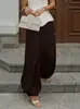 Pantalones de satén tipo linterna de estilo callejero de moda para mujer, Otoño/Invierno 2026, Elegantes y holgados, Versátiles para el uso diario transfronterizo