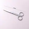 Tijeras de gasa de acero inoxidable transfronterizas, tijeras para retirar suturas médicas, tijeras quirúrgicas de disección experimental de cabeza redonda recta