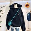 3481 figura oficial chapéu duplo [250g chapéu duplo forrado com fleece anti-pilling] coletes com capuz casaco feminino outono e inverno inverno exterior