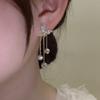 Pendientes de mariposa de dos piezas con diamantes de Design Sense, pendientes de borlas elegantes y súper llamativos para mujer, alta gama Sense 2024, nueva moda