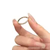 Anillo de Alta Gama Van Gogh Chapado en Oro Rosa de 18K con una Fila de Pequeñas Perlas Redondas, Anillo de Moda y Único para Mujer, Estilo Ins de Alta Gama
