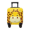 Maleta Infantil de 18 Pulgadas con Ruedas Universales Estilo Trolley Candado de Contraseña para Estudiantes Maleta de Viaje de Dibujos Animados para Equipaje de Mano Se Puede Imprimir con Logo