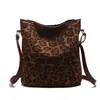 Bolso Tote Estilo Retro para Mujer 2025 Nuevo Otoño Moda Estampado de Leopardo Gran Capacidad Bolso de Hombro Bolso de Moda para Viajar al Trabajo para Mujeres