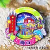 Ímã de Geladeira Hainan de Metal, Souvenir Turístico Impressão da Cidade do Cinema de Haikou, Ímã de Madeira da Tendência Nacional