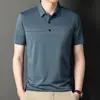 Ropa de Verano para Papá Hombres de Mediana Edad y Mayores Camiseta Rayada Versión con Bolsillo Hombres Solapa Manga Corta Camiseta de Manga Corta Hombres Manga Corta