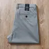 Pantalones Casuales de Seda de Hielo Lyocell de Verano para Hombre Delgados de Alta Gama Verticales Antiarrugas Sin Planchar Rectos de Corte Ajustado Pantalones Versátiles