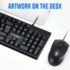 Thunderwolf TF500 teclado mouse terno espanhol negócios usb com fio mouse jogo escritório desktop